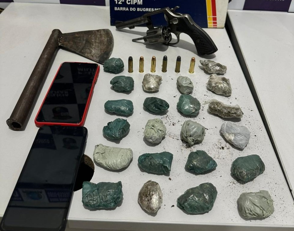 PM apreende faccionados, drogas, armas e munições durante abordagens em Barra do Bugres e Denise