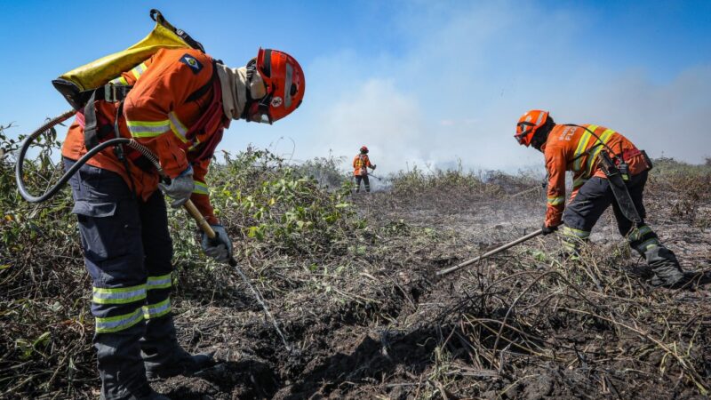 Corpo de Bombeiros segue no combate ao incêndio no Pantanal nesta quarta-feira (10)