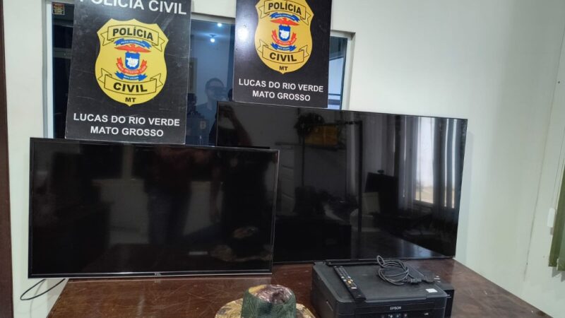Polícia Civil recupera aparelhos televisores roubados em Lucas do Rio Verde