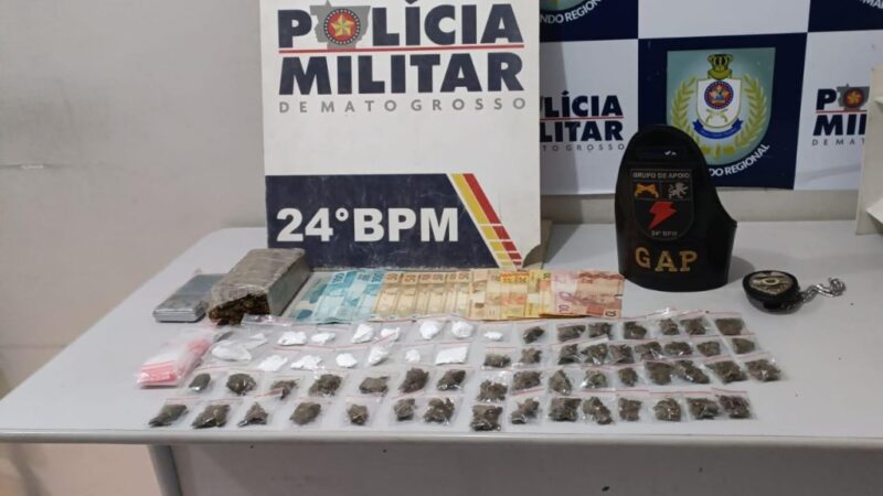 Polícia Militar prende cinco pessoas em flagrante por tráfico de drogas em Cuiabá