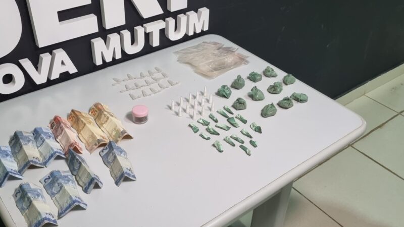 Dois homens e uma mulher são presos por tráfico de drogas em Nova Mutum