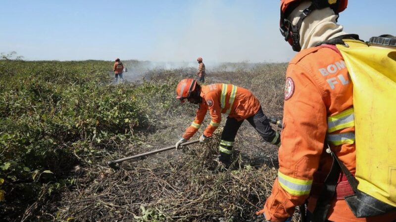 Comandante-geral dos Bombeiros vistoria combate ao fogo no Pantanal: “incêndio sob controle”