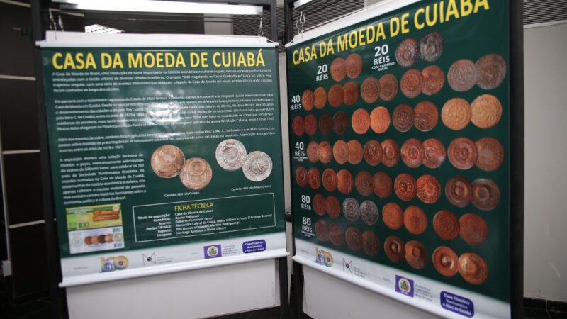 ALMT sedia exposição de selos, moedas comemorativas e artigos filatélicos