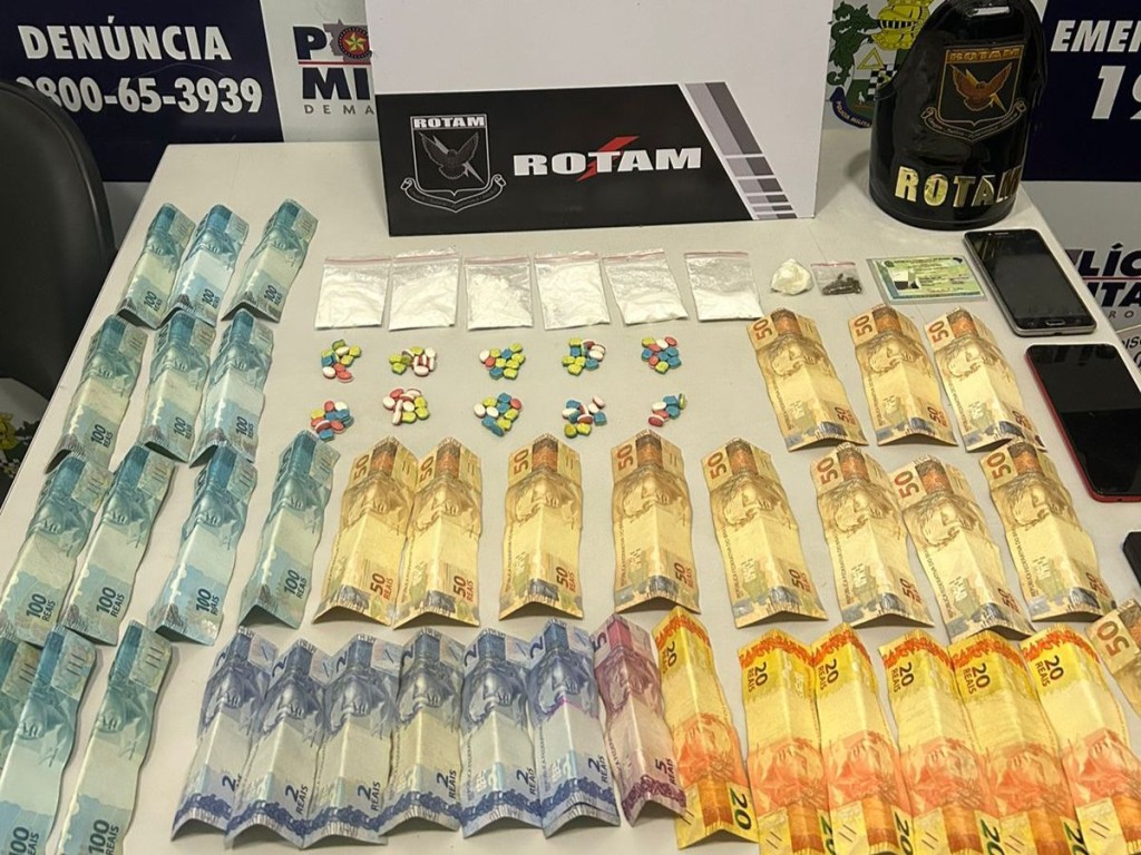 Rotam prende mulher com porções de cocaína e 96 comprimidos de droga sintética em Sorriso