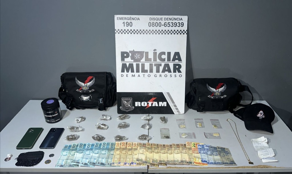 Rotam prende dois homens em flagrante por tráfico de drogas