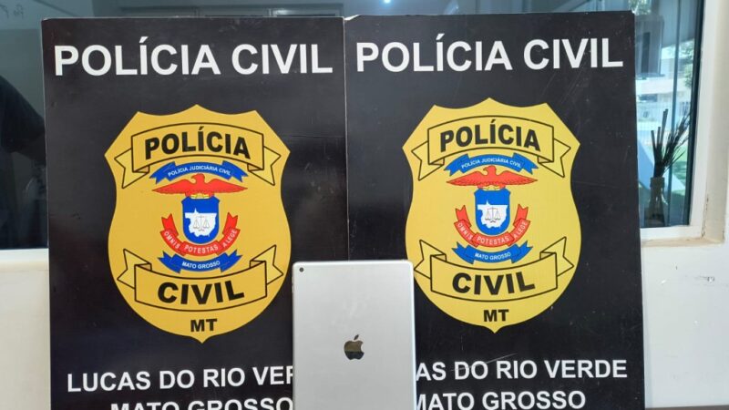 Polícia Civil recupera Ipad da marca Apple furtado em Lucas do Rio Verde