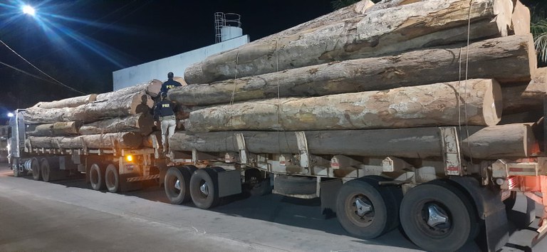 Combate ao Crime Ambiental : Apreensão de madeira nativa transportada irregularmente