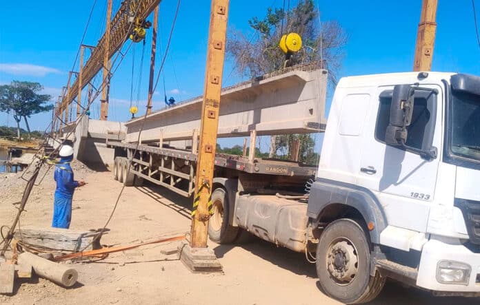 Estado prossegue obras de ponte com mais de 100 metros na MT-060; maior da Transpantaneira