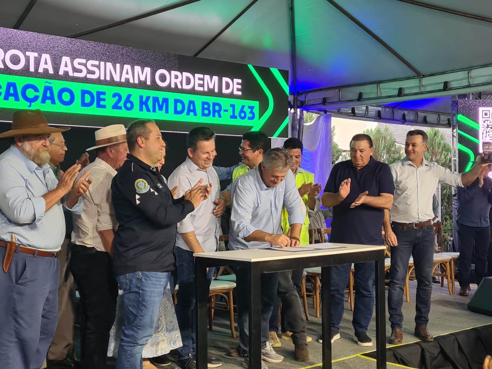 Deputado Dilmar Dal Bosco participa da assinatura da ordem de serviço para duplicação da BR-163 em Sinop