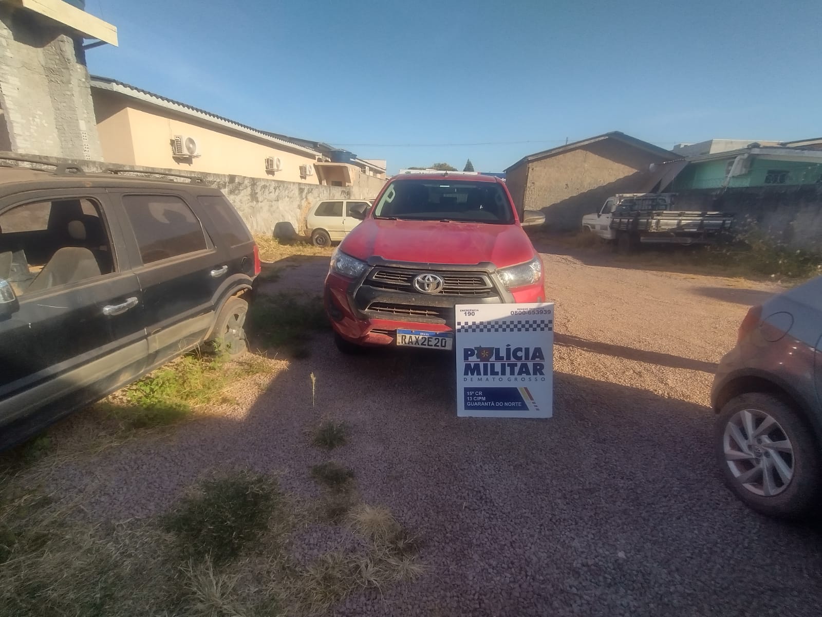Policia Militar de Guarantã do Norte recupera camionete Toyota Hilux Furtada em Nova Santa Helena