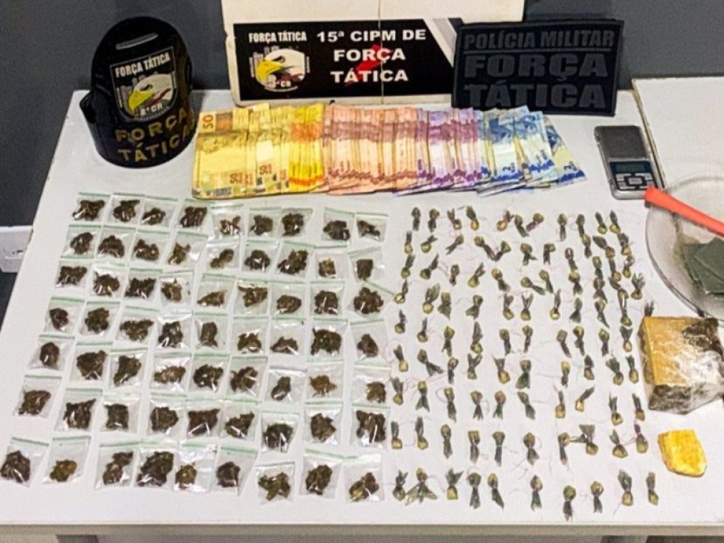 Força Tática prende mulher com 162 porções de drogas em Várzea Grande