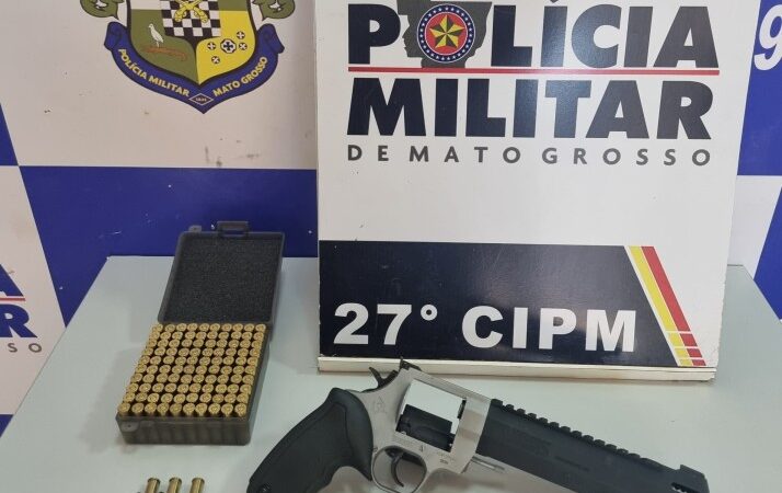 Homem é preso em flagrante pela Polícia Militar por porte ilegal de arma de fogo