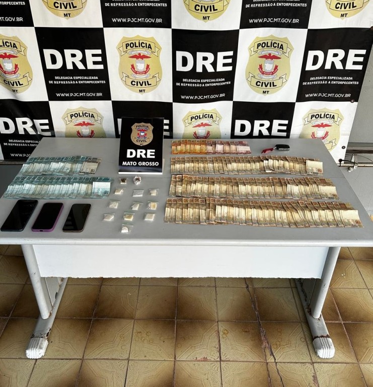 Polícia Civil prende traficante com drogas e R$ 7,3 mil em dinheiro na Capital