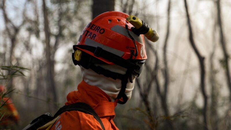 Corpo de Bombeiros de MT segue combatendo incêndio no lado de Cáceres do Pantanal nesta terça-feira (02)