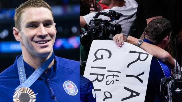 Nadador Ryan Murphy ganha medalha de bronze e descobre sexo do bebê