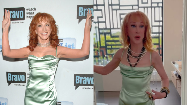 Kathy Griffin surpreende ao aparecer com vestido que usou há 16 anos
