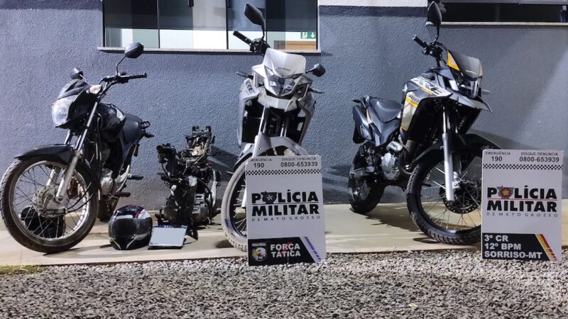 Polícia recupera três motos e prende seis por tentativa de homicídio em Sorriso