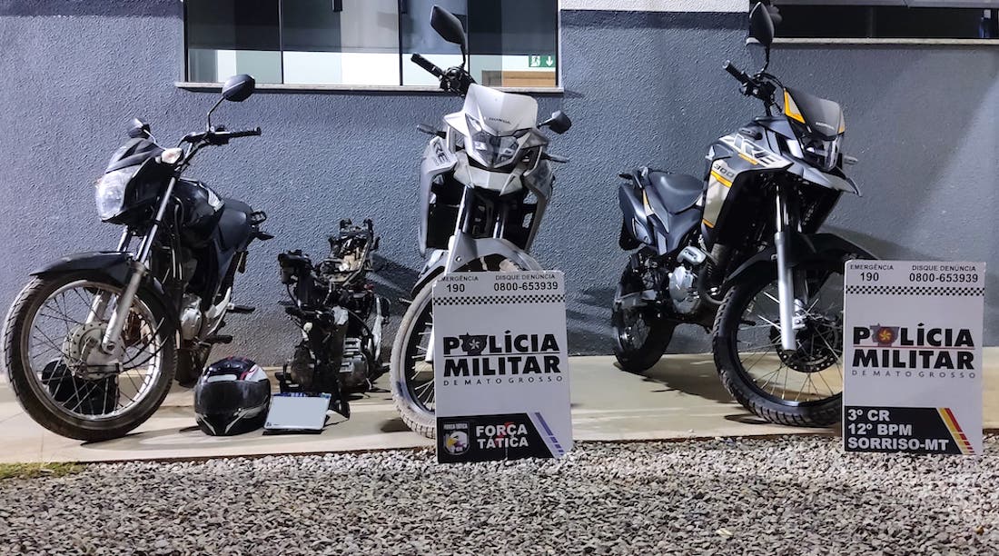 Polícia recupera três motos e prende seis por tentativa de homicídio em Sorriso