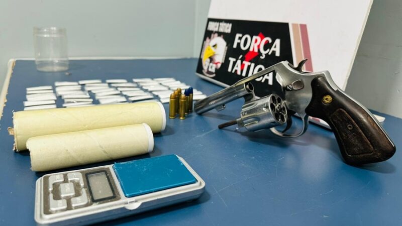 Homem é preso com cocaína e revólver em Sinop