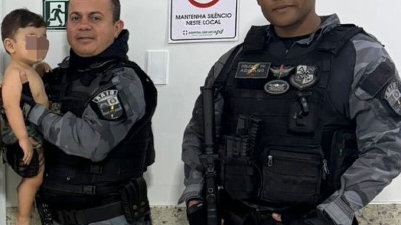 Militares da Companhia Raio salvam criança engasgada em Lucas do Rio Verde