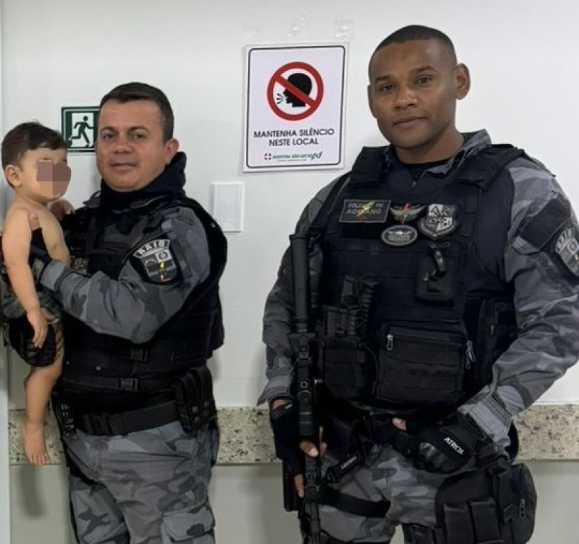 Militares da Companhia Raio salvam criança engasgada em Lucas do Rio Verde