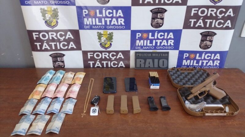 Polícia Militar prende três homens por ameaça com arma de fogo em Rondonópolis