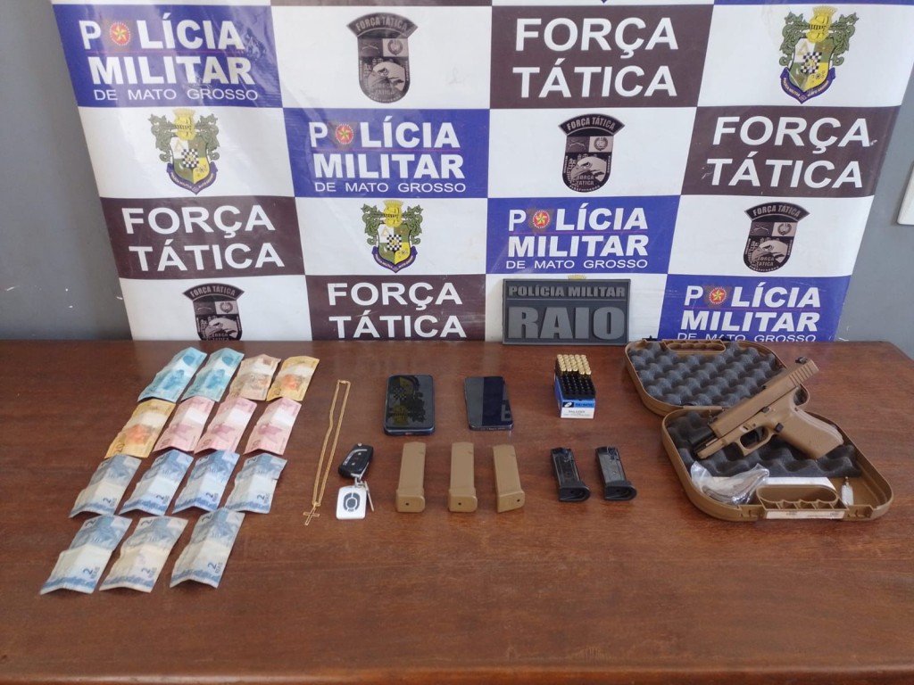 Polícia Militar prende três homens por ameaça com arma de fogo em Rondonópolis