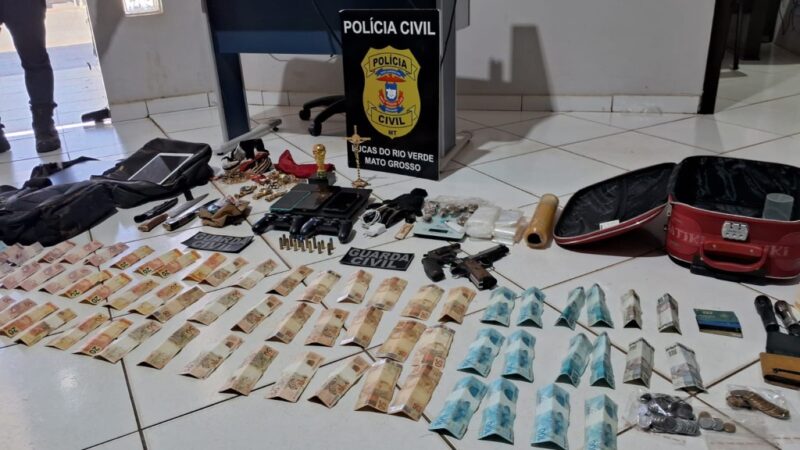 Oito criminosos envolvidos em roubos, receptação e tráfico são presos em Lucas do Rio Verde