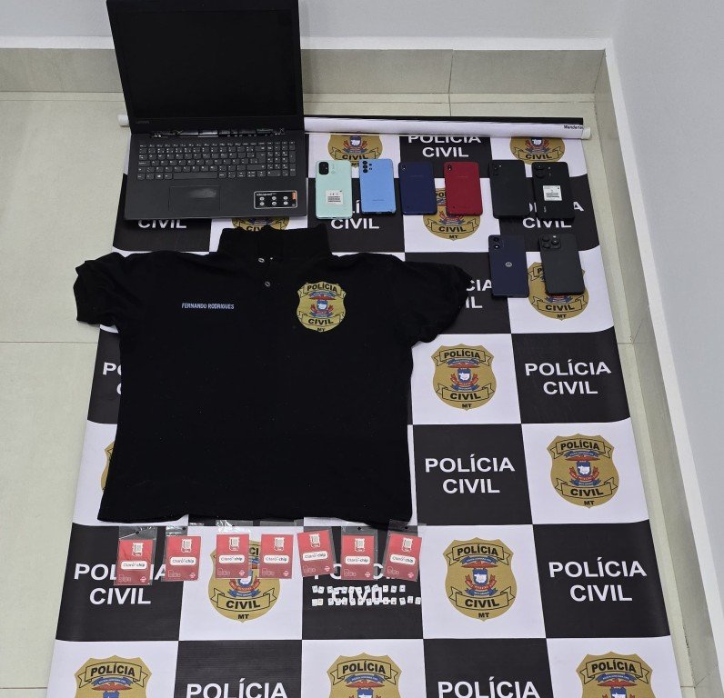 Polícia Civil desmonta central usada na prática de golpes e extorsão em Várzea Grande