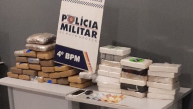 Homem é preso pela PM com 45 tabletes de drogas em Várzea Grande