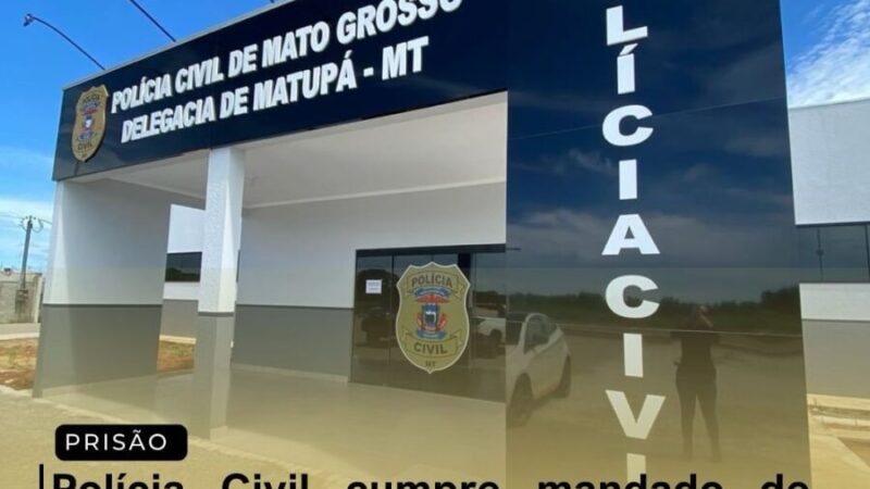 Polícia Civil cumpre mandado de prisão em estabelecimento comercial em Matupá.