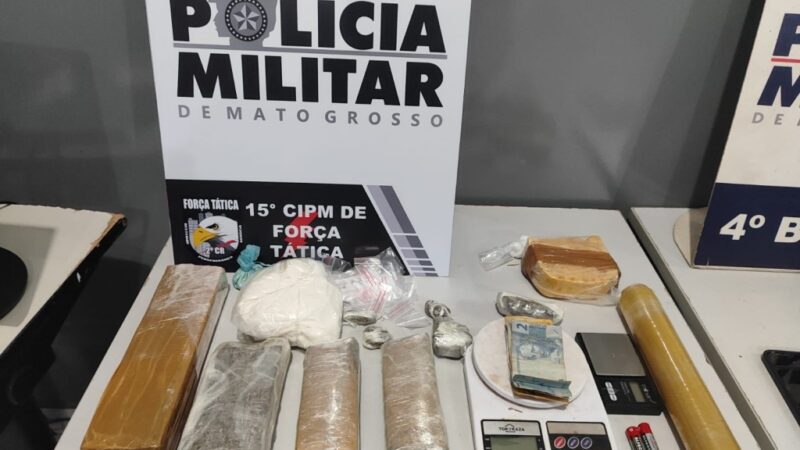 Força Tática prende homem com tabletes de maconha e pasta base em Várzea Grande