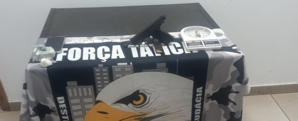 Força Tática detém dupla suspeita por associação criminosa, tráfico e porte ilegal de armas
