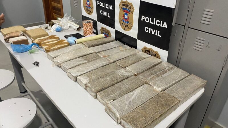 Polícia Civil apreende cerca de 25 quilos de entorpecentes em Matupá