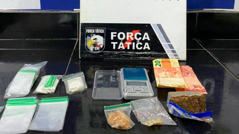 Força Tática apreende adolescente por porções de cocaína e pasta base em Barra do Garças