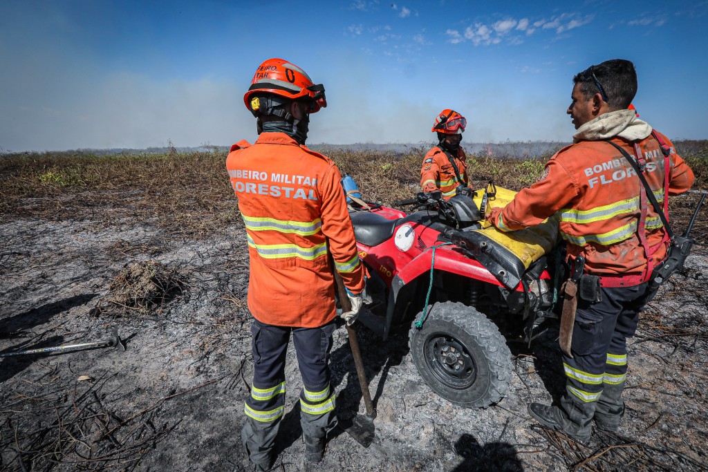 Corpo de Bombeiros combate 21 incêndios florestais em Mato Grosso nesta terça-feira (06)