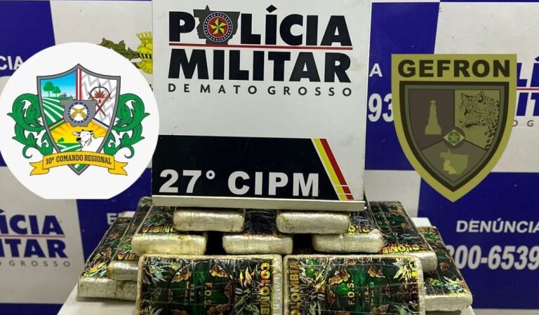 PM e Gefron prendem três homens e apreendem 16 quilos de maconha em Confresa