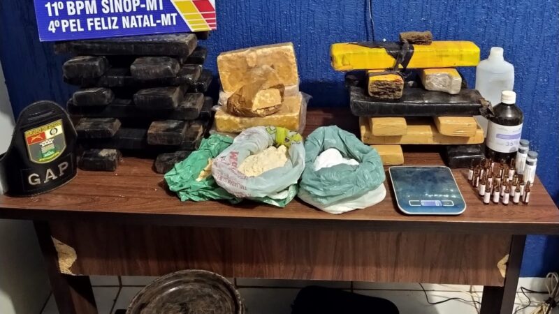 Patrulha Rural apreende 32 tabletes de drogas e prende casal por tráfico