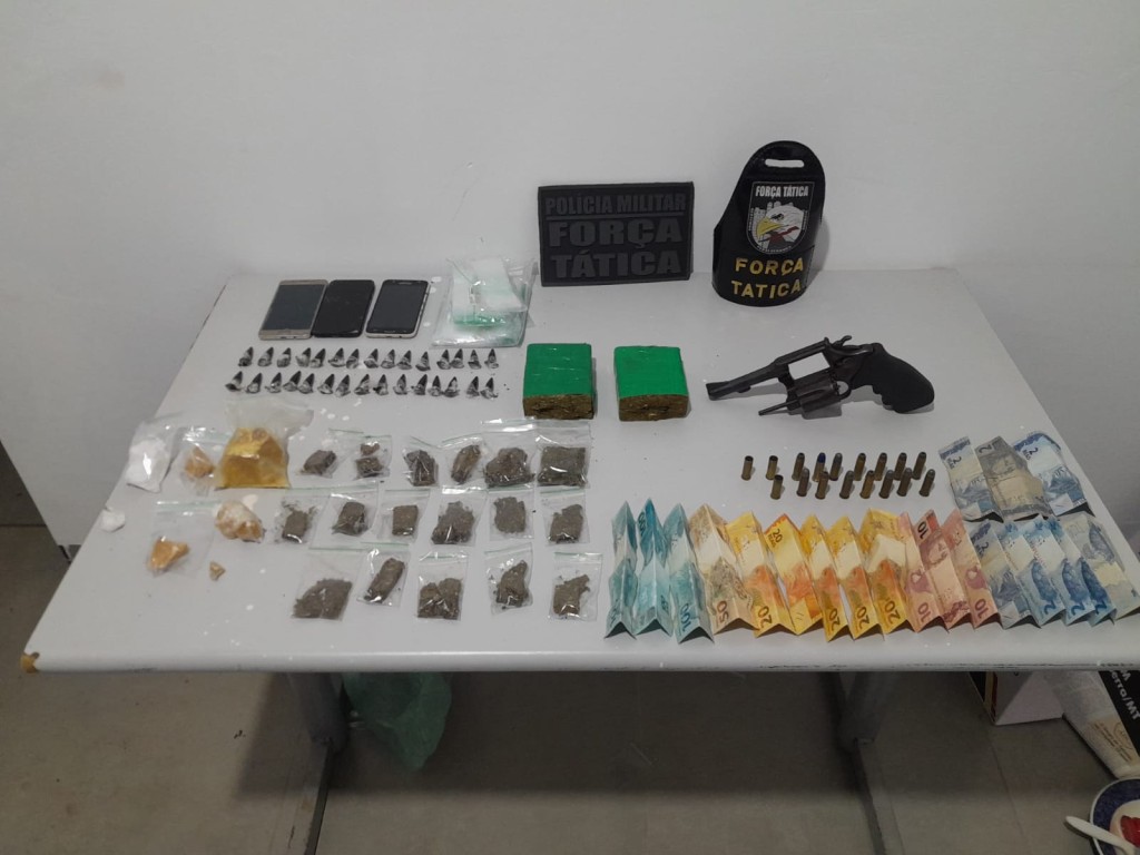 Força Tática prende casal por tráfico de drogas e porte ilegal de arma em Tangará da Serra
