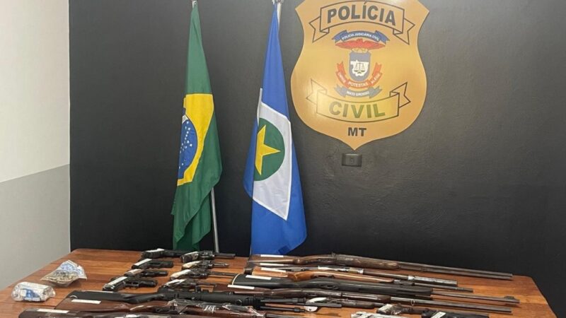 Polícia Civil encaminha para destruição 22 armas de fogo apreendidas em ocorrências em Alto Araguaia