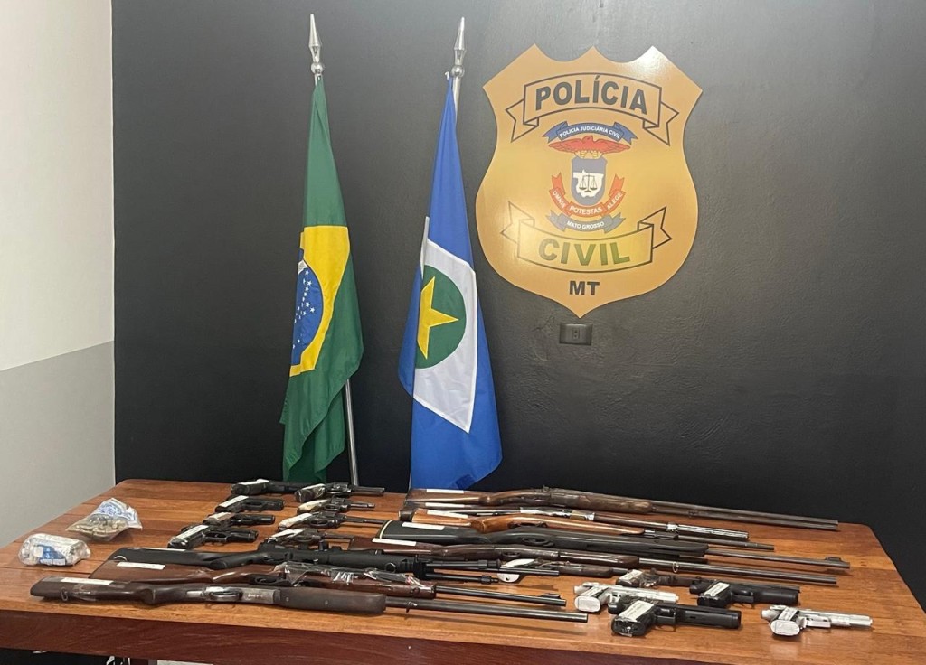 Polícia Civil encaminha para destruição 22 armas de fogo apreendidas em ocorrências em Alto Araguaia