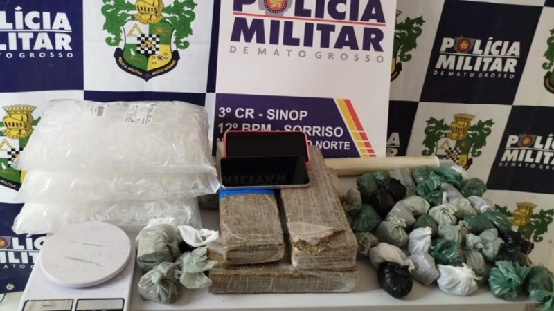 Trio é preso pela PM por associação criminosa e tráfico de drogas em Ipiranga do Norte