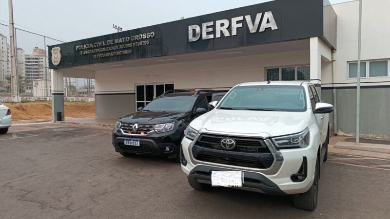 Polícia Civil recupera caminhonete Hilux poucas horas após furto em Cuiabá