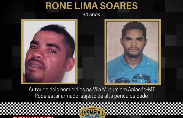Polícia Civil procura autor de duplo homicídio em zona de garimpo de Apiacás