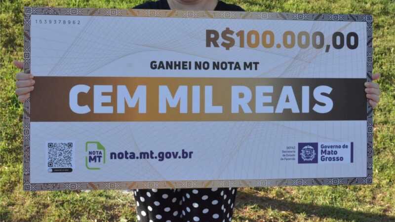 Sorteio do Nota MT distribuirá R$ 900 mil em prêmios nesta quinta (12)