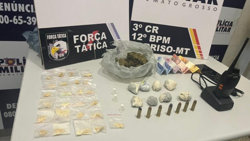 Polícia Militar apreende integrante de facção criminosa por tráfico de drogas