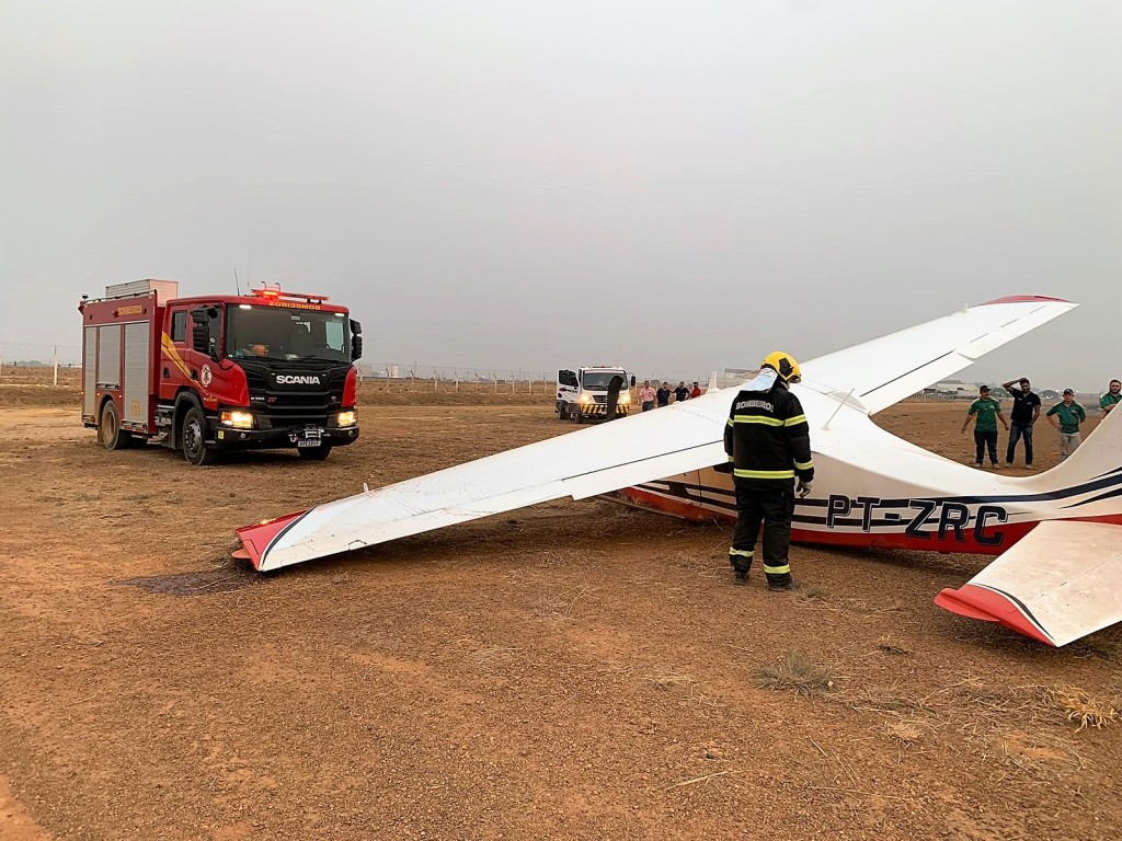 CBM socorre piloto após queda de aeronave em Primavera do Leste