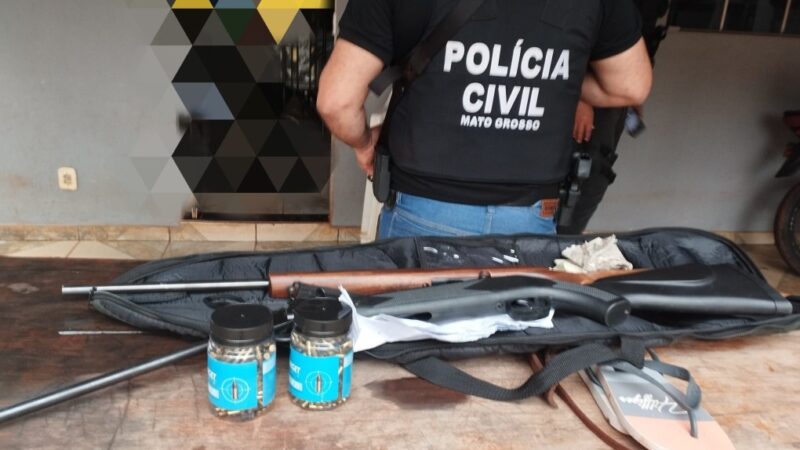 Polícia Civil apreende armas durante operação de combate a crimes patrimoniais em São José do Xingu