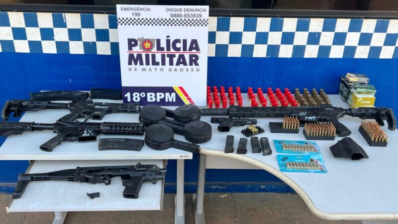 Polícia Militar prende homem e apreende armas de fogo de facção em Pontes e Lacerda