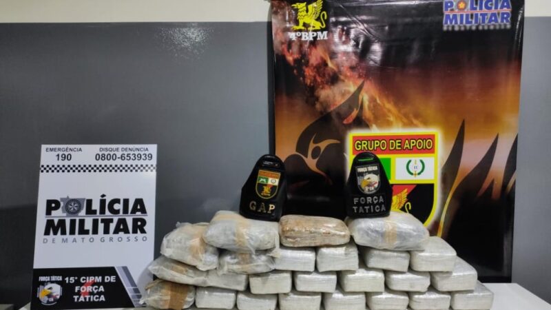 Polícia Militar prende homem com 40 quilos de maconha em Várzea Grande